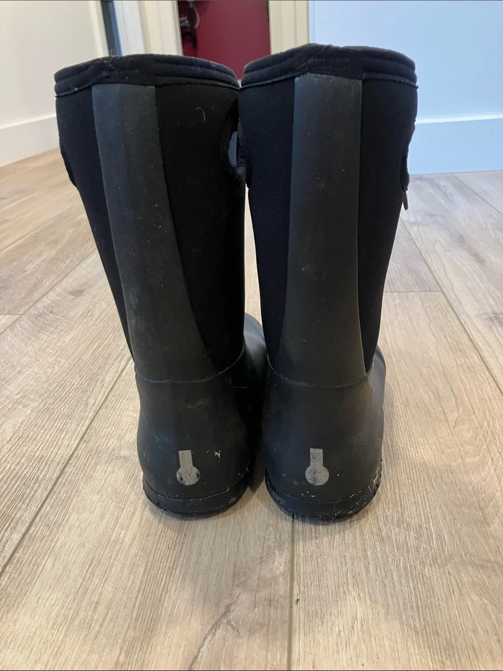 Bogs Black Youth K York Solid Rain Boots